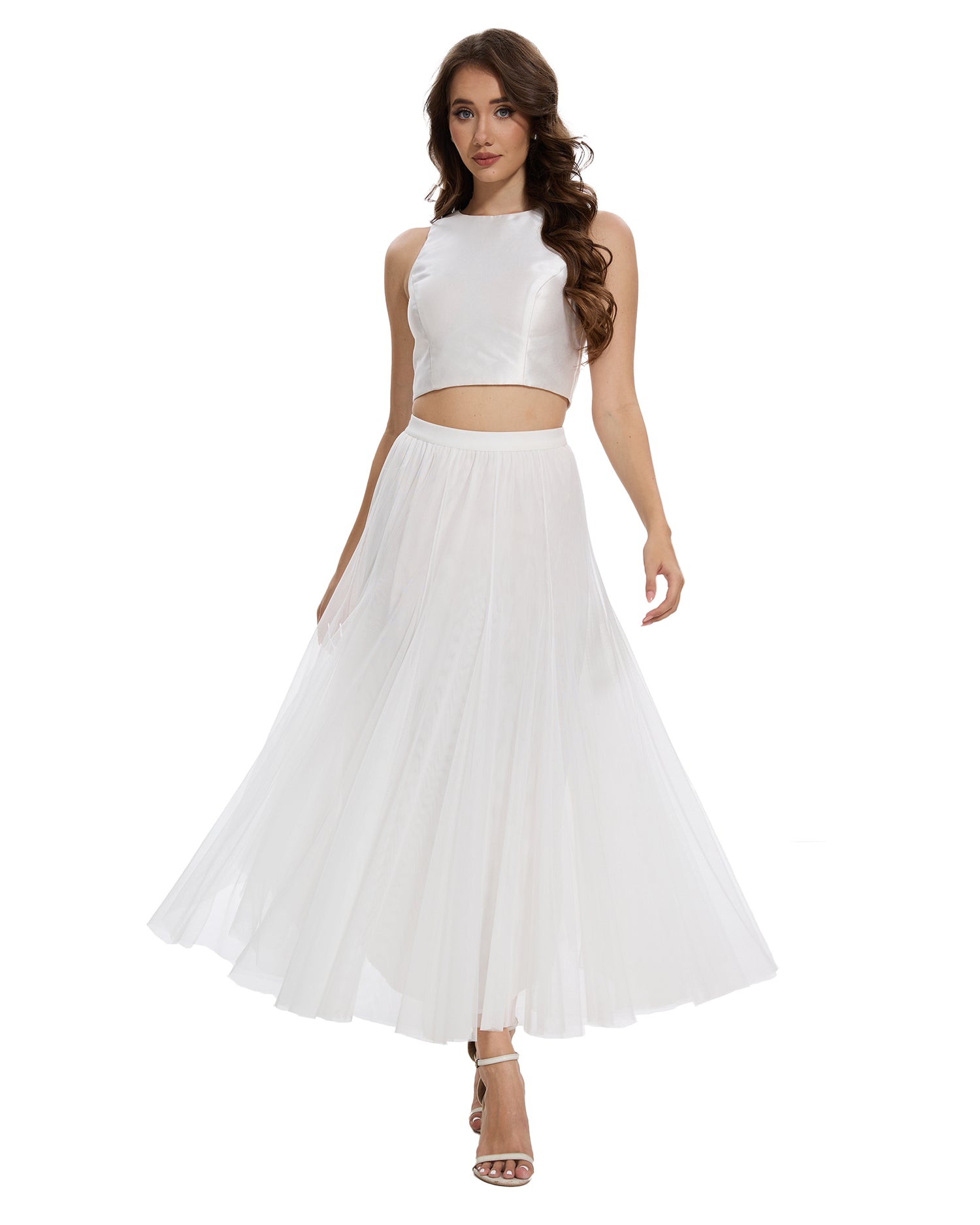 Maxi Tulle Skirt - White