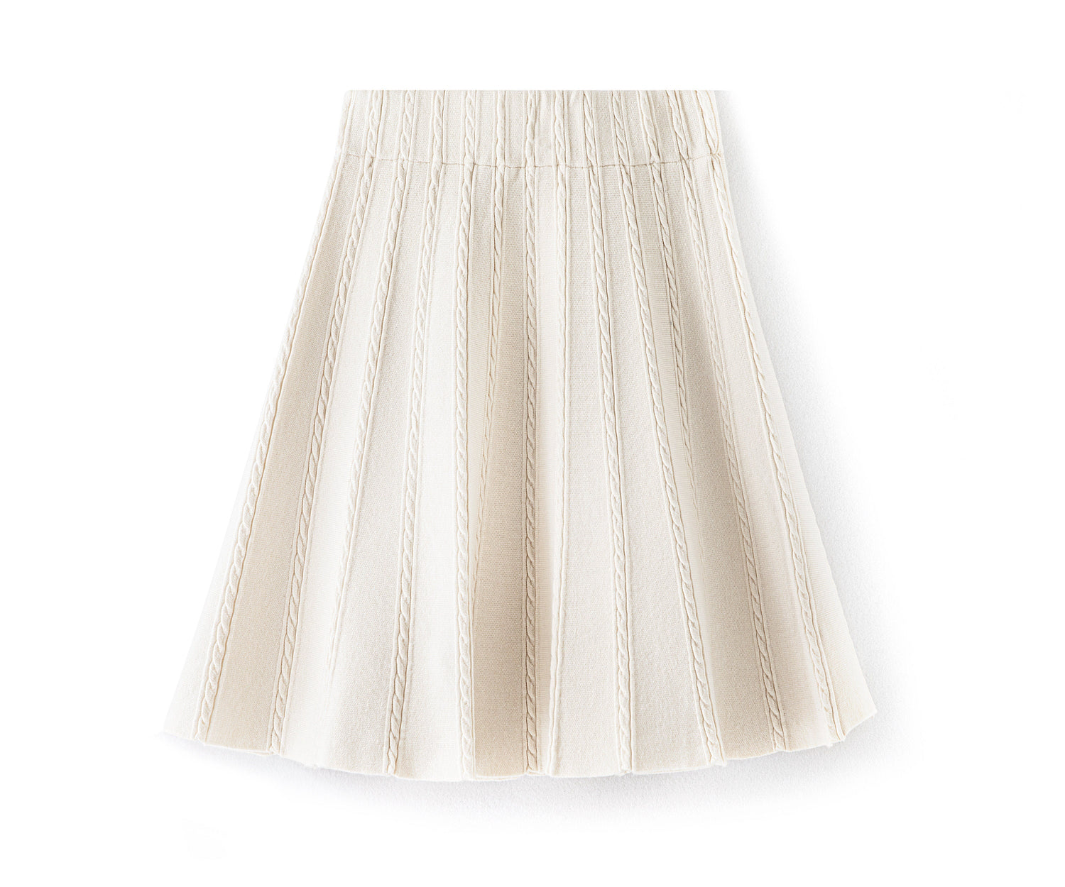 White Knit Skirt | Comfortable Cable Knit Skirt | Knit Mini Skirt